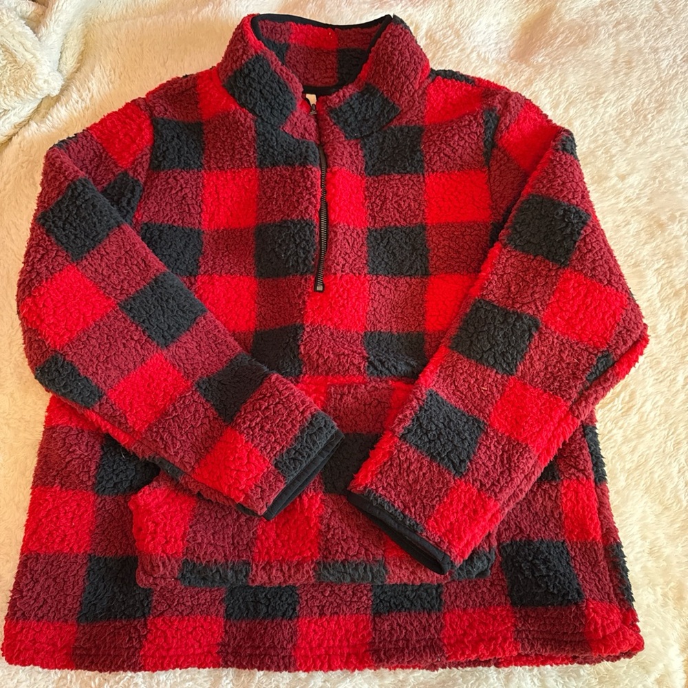 Black and Red quarter zip